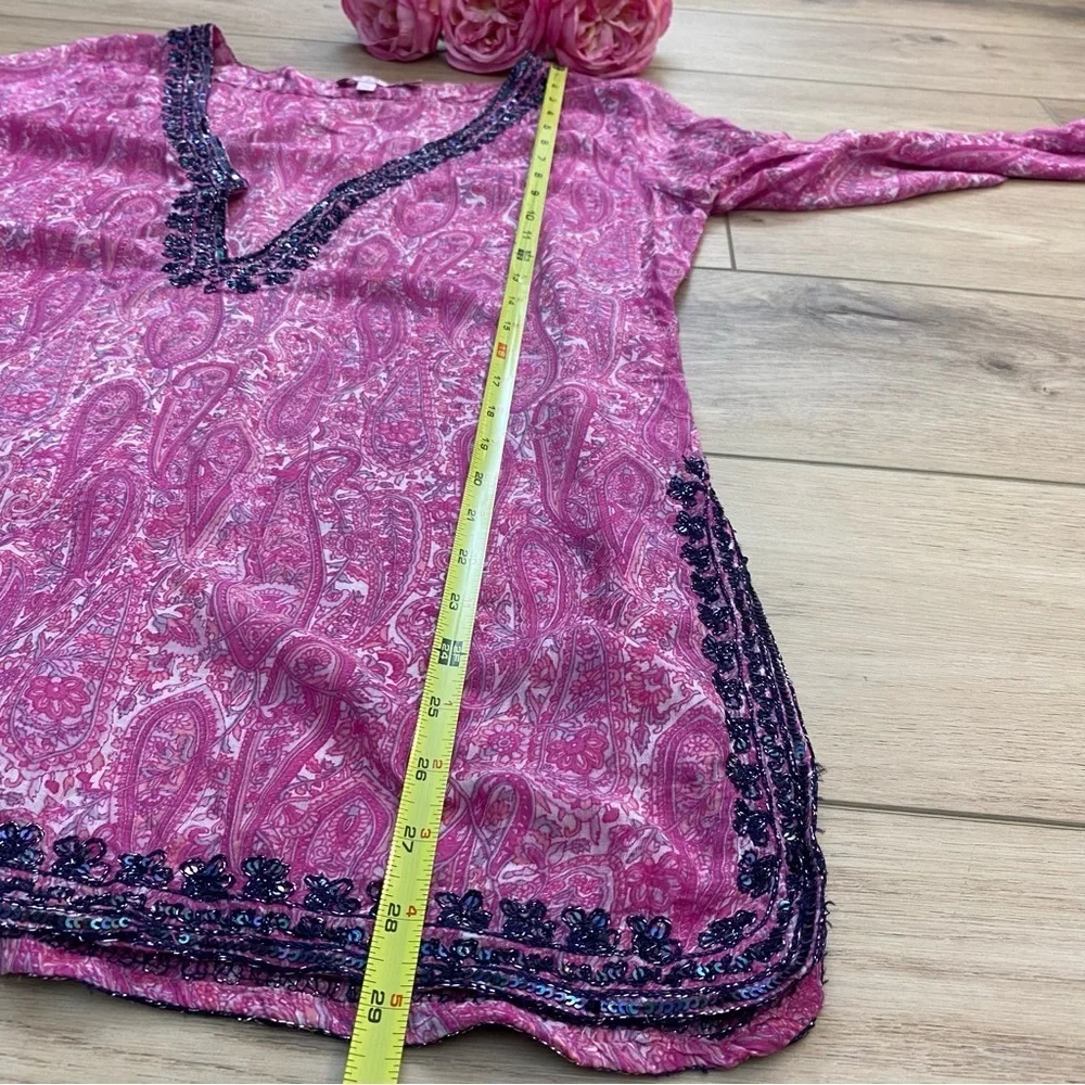 Calypso St.Barth | Yavia | Embellished Paisley Tunic Resort Resortwear Luxury - Picture 10 of 11
